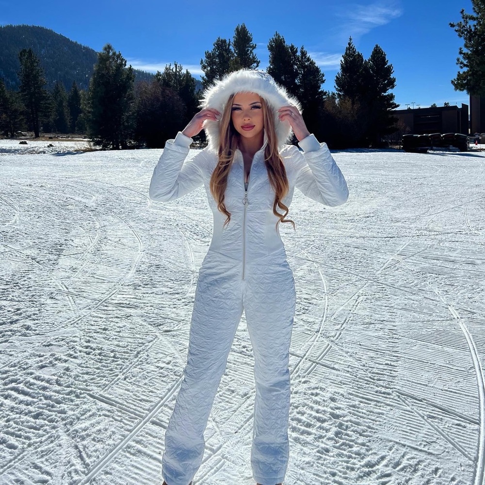 Forever 21 x Baby Phat Faux Fur-Trim Quilted Jumpsuit